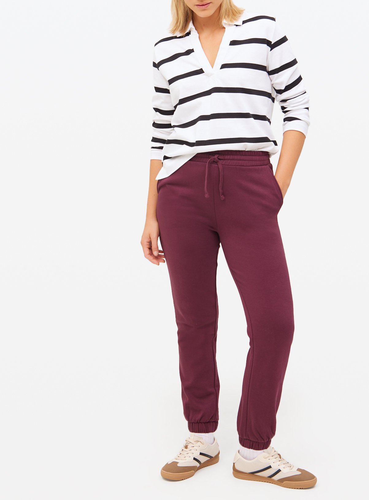 Dark Red Core Tapered Co-ord Joggers L - Image 3 thumbnail